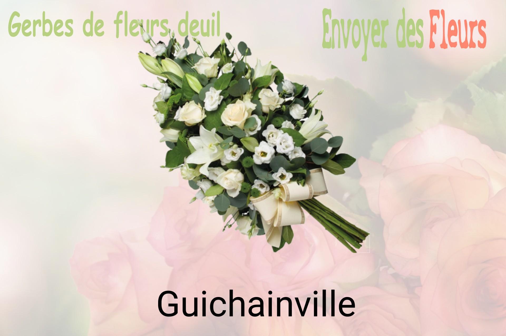 Gerbe de fleurs de deuil livrée à Guichainville